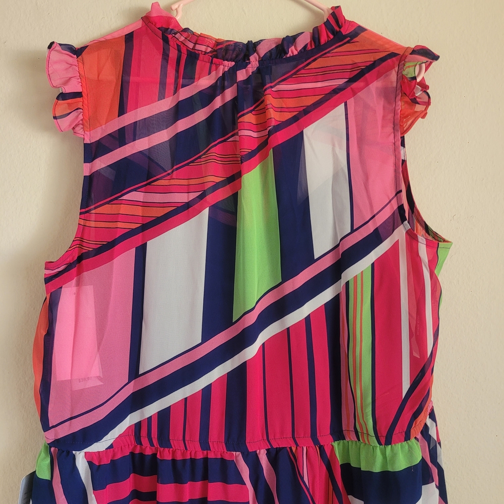 NWT Julia Jordan Vibrant Multicolor Midi Dress Size 16 - Picture 6 of 16